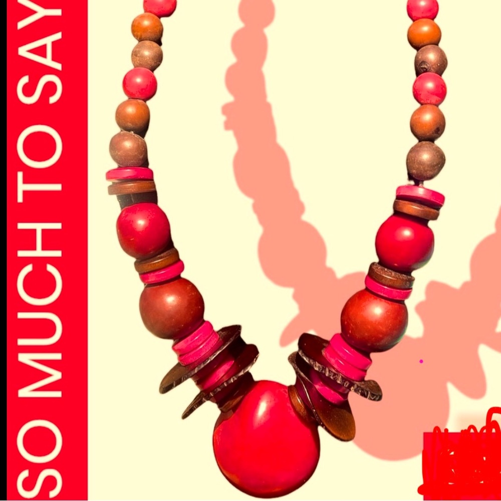 Gorgeous enriched with ethnicity artisan wooden beaded carved designed